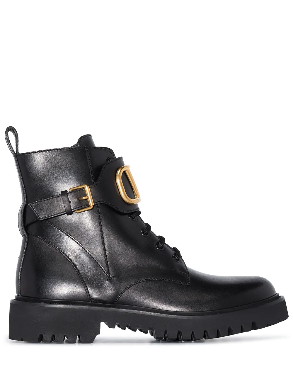 Valentino Garavani 45mm VLogo Signature Combat Boots | Black | FARFETCH | Farfetch Global