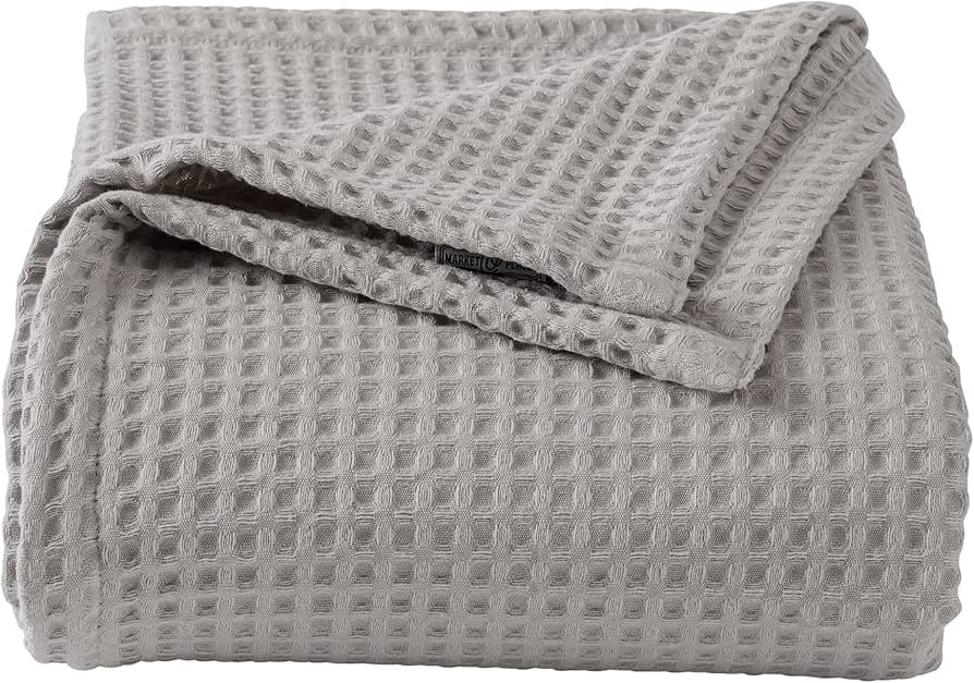 100% Cotton Waffle Weave Bed Blanket | Soft, Breathable, and Lightweight Blanket for All-Season |... | Amazon (US)