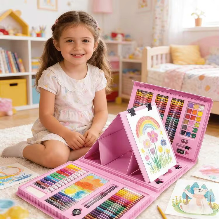 208 PCS Art Supplies, Drawing Art Kit For Kids Adults Art Set With Double Sided Trifold Easel, Oi... | SHEIN