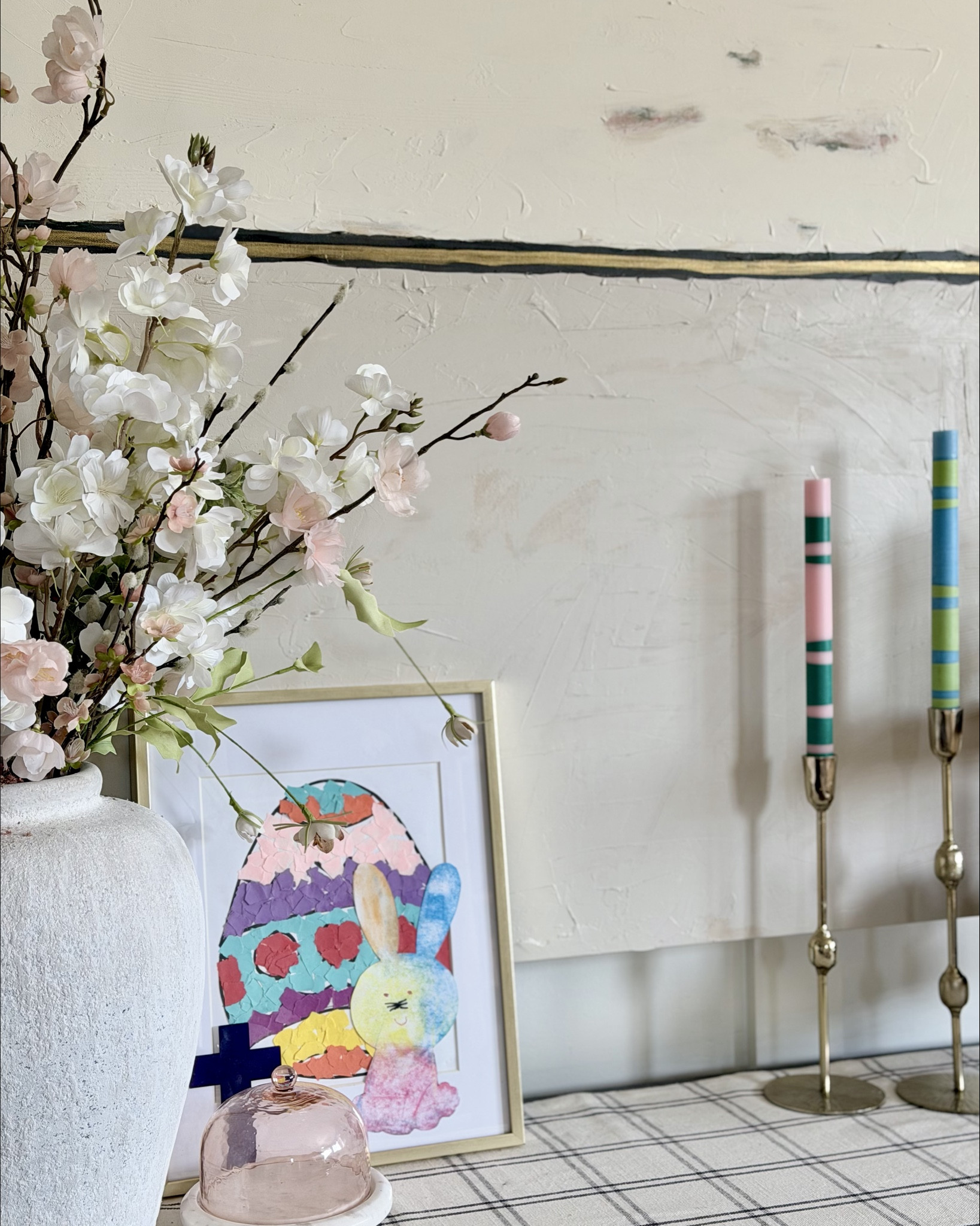 Spring showing up in the weather, in nature and in our home. I’m sharing simple decor, ideas and late similar items. If you have kids, I encourage you to incorporate their Easter crafts into your decor. We have done so with art and craft Easter eggs. ￼

#LTKmomlife #LTKSeasonal #LTKSpringSale