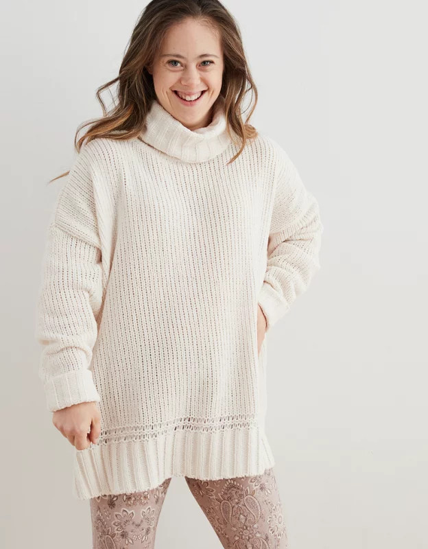 Aerie Chenille Oversized Turtleneck | American Eagle Outfitters (US & CA)