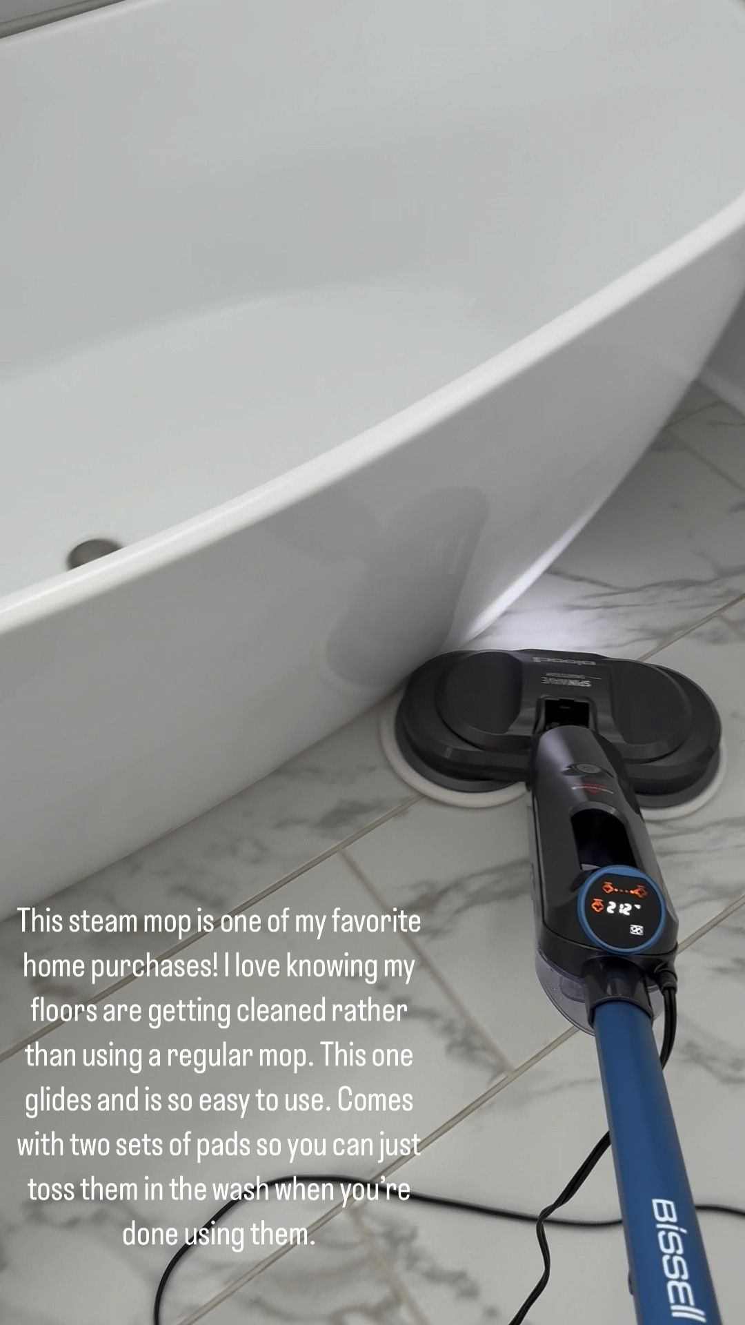This steam mop has been one of my favorite home purchases! I get so excited to clean my floors haha. Gets up to 212° and it glides so seamlessly. I love knowing my floors are actually clean. 

Amazon. Amazon gadget. Steam mop. LTK home. 