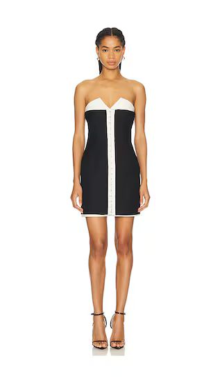 Olivia Mini Dress in Ivory & Black | Revolve Clothing (Global)