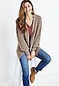 Cable Stitch Open Front Cardigan | Maurices