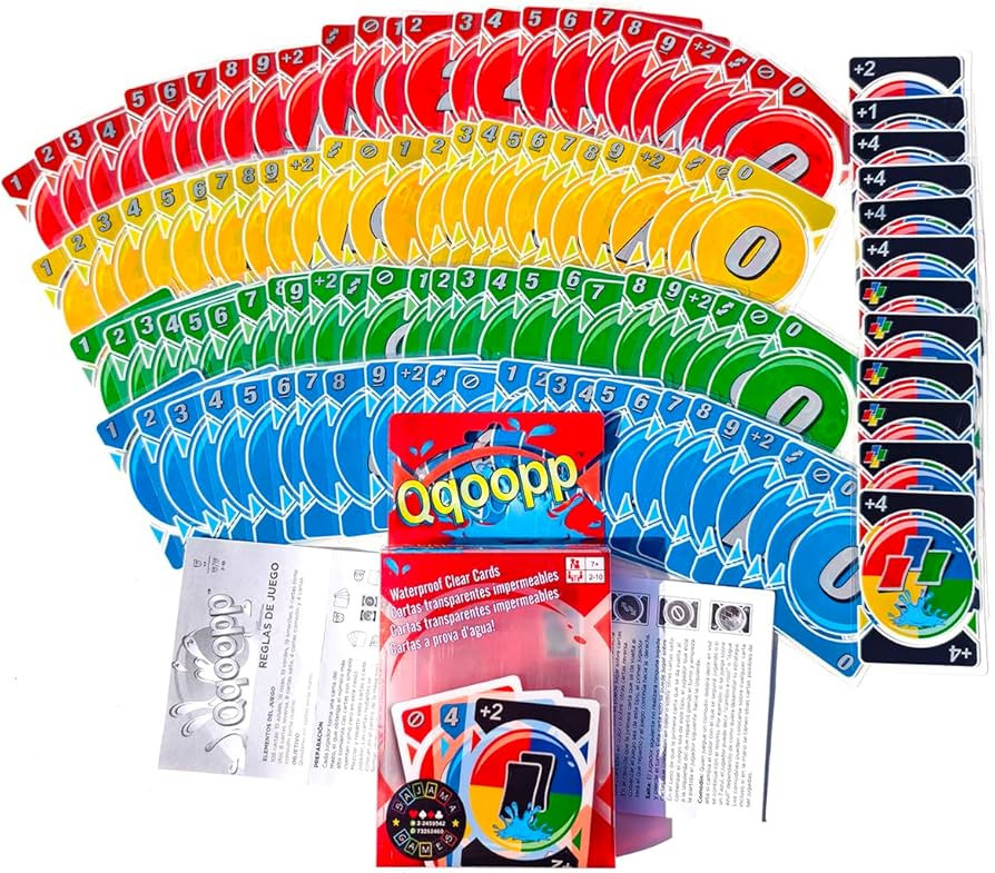 Waterproof Clear Plastic Card Game Full Deck, Family Party Card Game for 2-10 Players, Outdoor Tr... | Amazon (US)