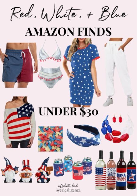 Memorial Day finds from Amazon! 

Red white and blue fashion finds // Stars and Stripes // American flag gear // party supplies for Memorial Day 

#LTKFindsUnder50 #LTKSeasonal #LTKHome