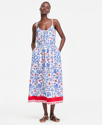 Women's Seashell Tie-Shoulder Maxi Dress | Macy's
