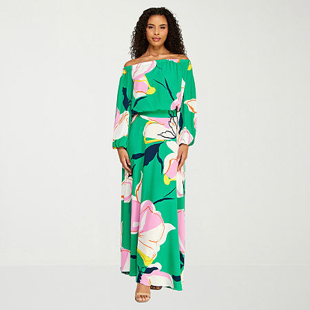 Premier Amour Womens High Rise Floral Maxi Skirt, Large, Green | JCPenney