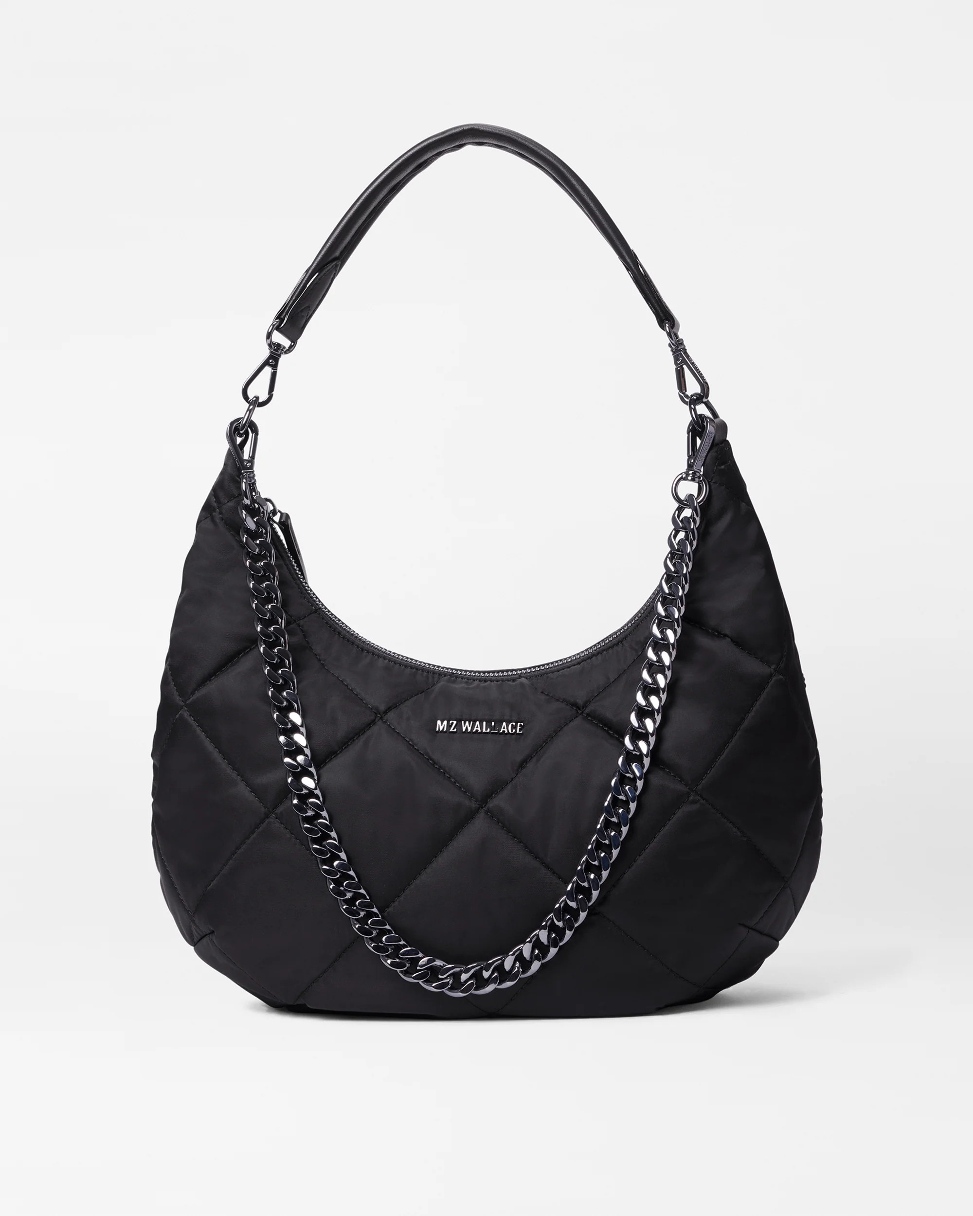 Madison Quilted Shoulder Bag in Black | MZ Wallace | MZ Wallace