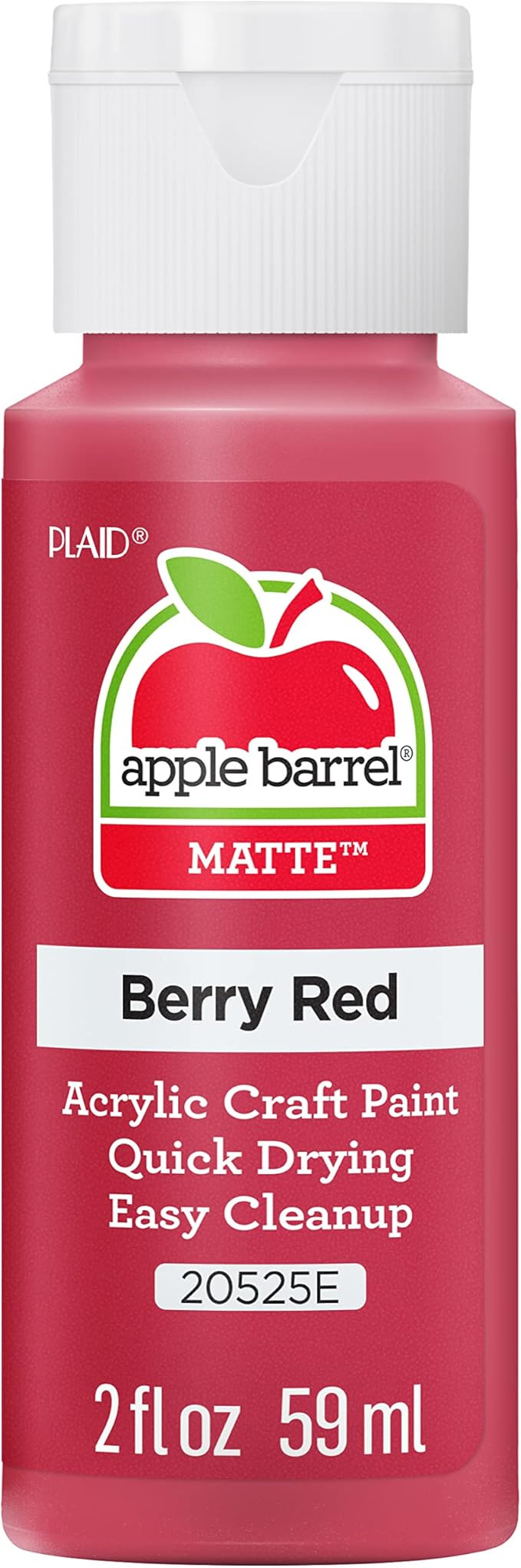 Apple Barrel Acrylic Paint in Assorted Colors 2 Ounce, 2 Fl Oz (Pack of 1), Berry Red | Amazon (US)