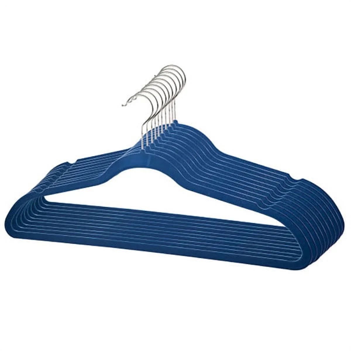 Home Basics Velvet Hangers, 10 Pack, Navy | Walmart (US)