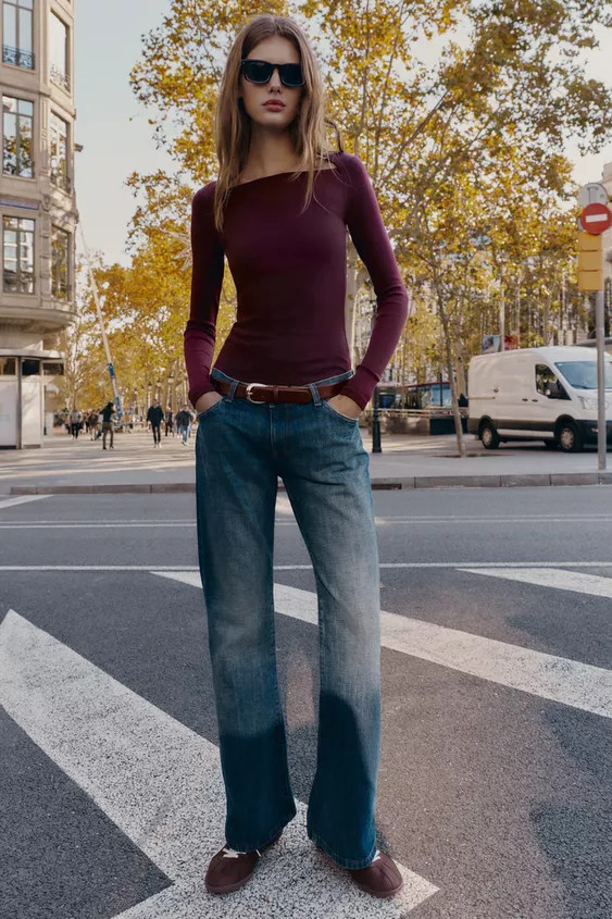 RIPP-SHIRT MIT LANGEN ÄRMELN | Zara DE