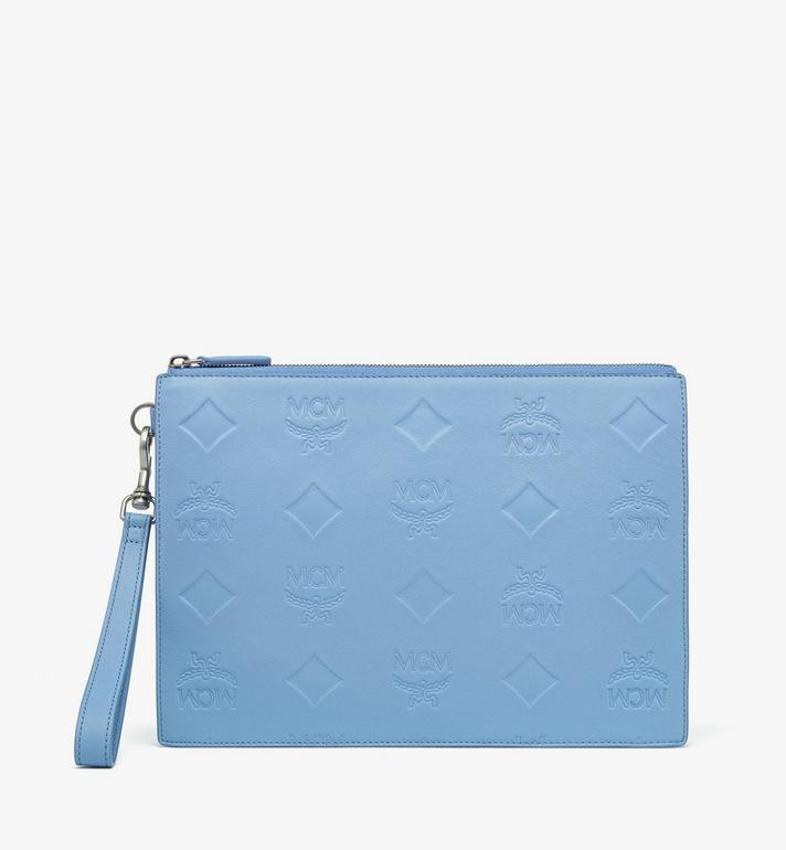 Aren Wristlet Zip Pouch in Maxi Monogram Leather | MCM (US)