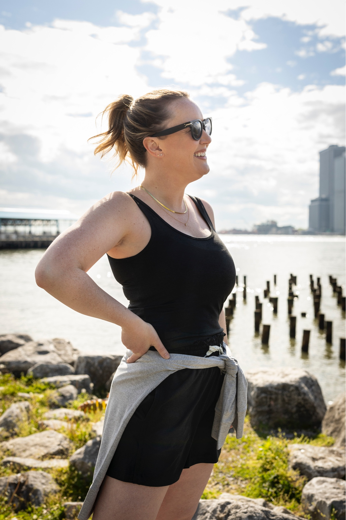 Vuori workout outfit
Tank (L)
Sports bra (L)
Vuori hoodie zip up (M)
Casual short (M)

#LTKfit