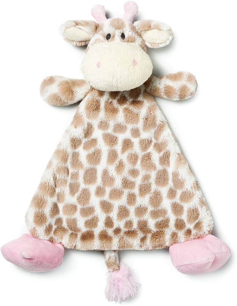 DEMDACO Sadie Giraffe Pale Pink Children's Plush Rattle Blankie | Amazon (US)