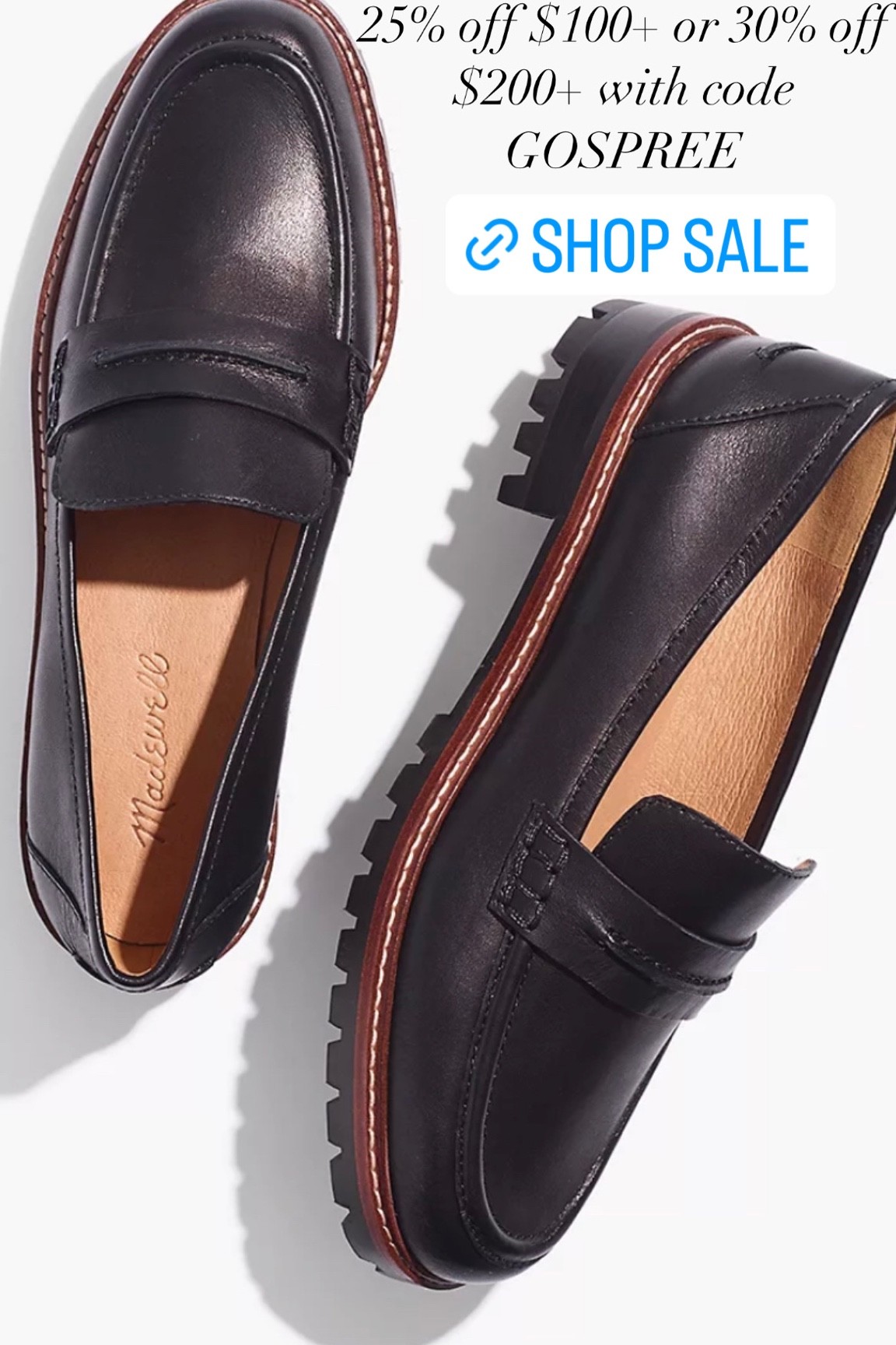 Madewell sale!! Loving these loafers and I’m seeing this style sold out nearly everywhere! These are totally in stock and affordable! Also love the detail towards the sole of the shoe vs the all black, makes them more interesting IMO! 

#LTKshoecrush #LTKSeasonal #LTKsalealert
