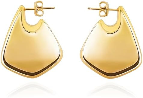 NIXMAX Chunky Gold Knot Earrings Statement Earrings for Women Gold Plated Dupes Geometric Dangle ... | Amazon (US)