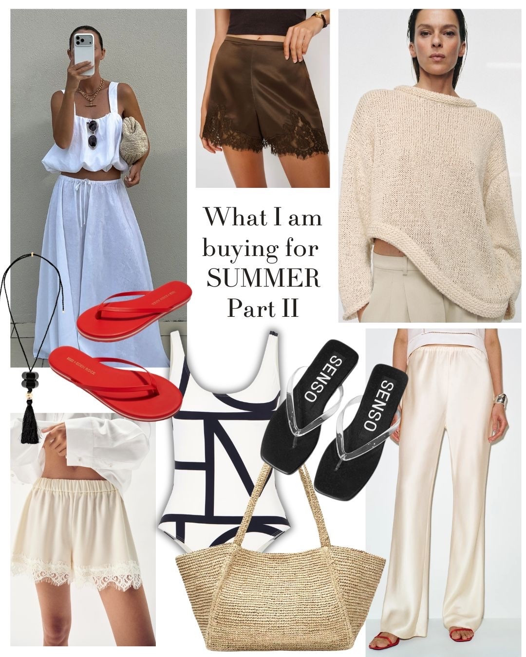 What I’m buying for summer - Part II

satin parts satin lace shorts oversized slouchy jumper asymmetric jumper red flip flops jelly sandals white skirt co-ord set cord tassel necklace

#LTKuk #LTKsummer #LTKeurope