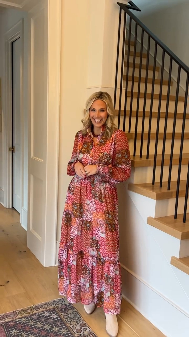 The perfect spring transition dress!!! Wearing size small 

 #LTKmomlife #LTKSeasonal