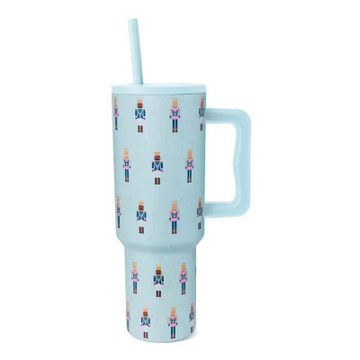 Simple Modern 40oz Trek Nutcracker Straw Tumbler: Stainless Steel, Dishwasher-Safe, Cold Beverages, All Ages, Blue | Target