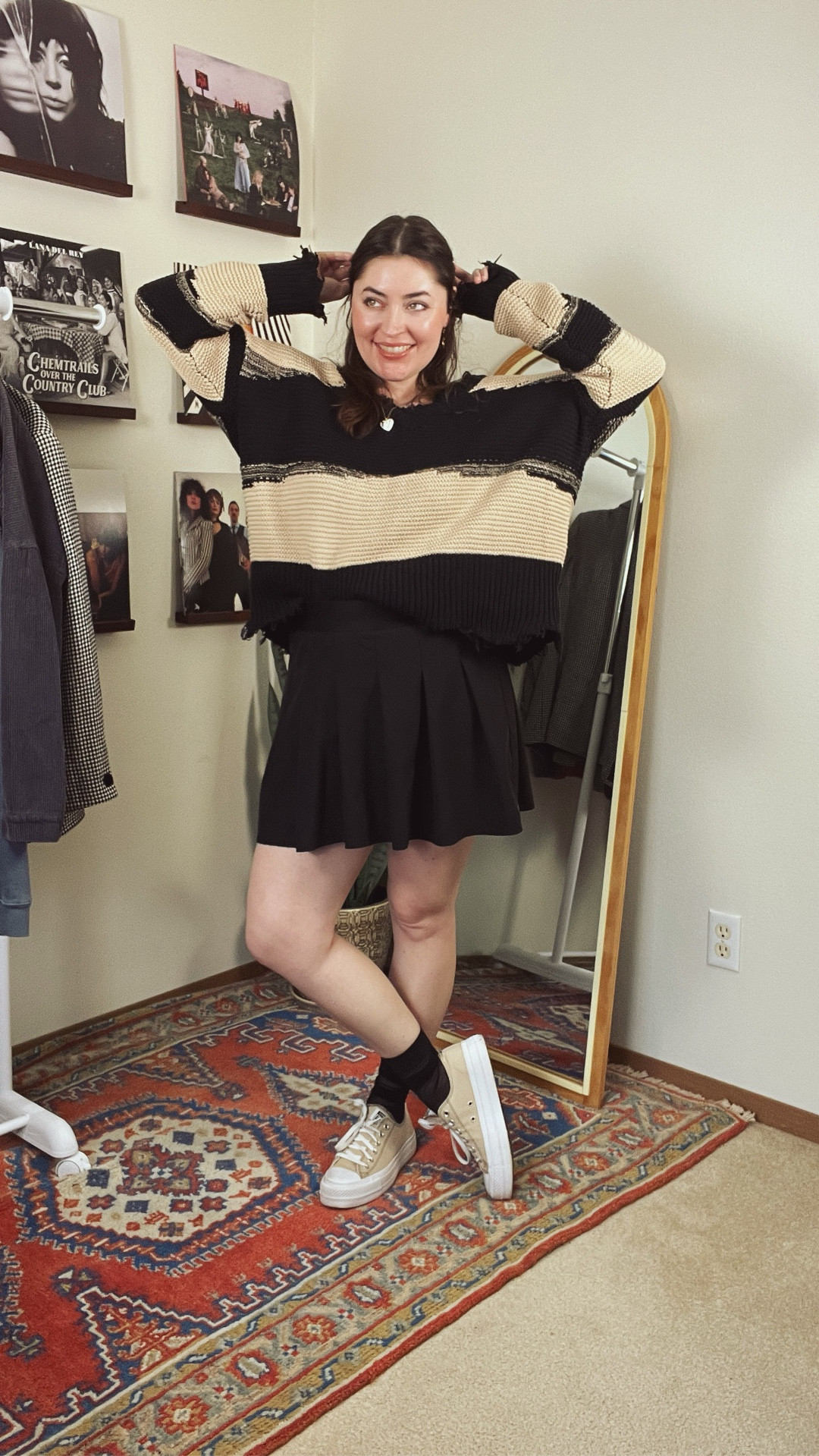 Idc what anyone says spring is here! But the grunge spirit is sticking around 🙌

This is the perfect transitional outfit when it’s warm enough to feel like spring but definitely not tank-top weather yet.

It’s fun, playful, and giving girl next door vibes.

Happy spring!
Save this outfit so you can come back to it later 🫶

#LTKgrwm #LTKootd #LTKMidsize