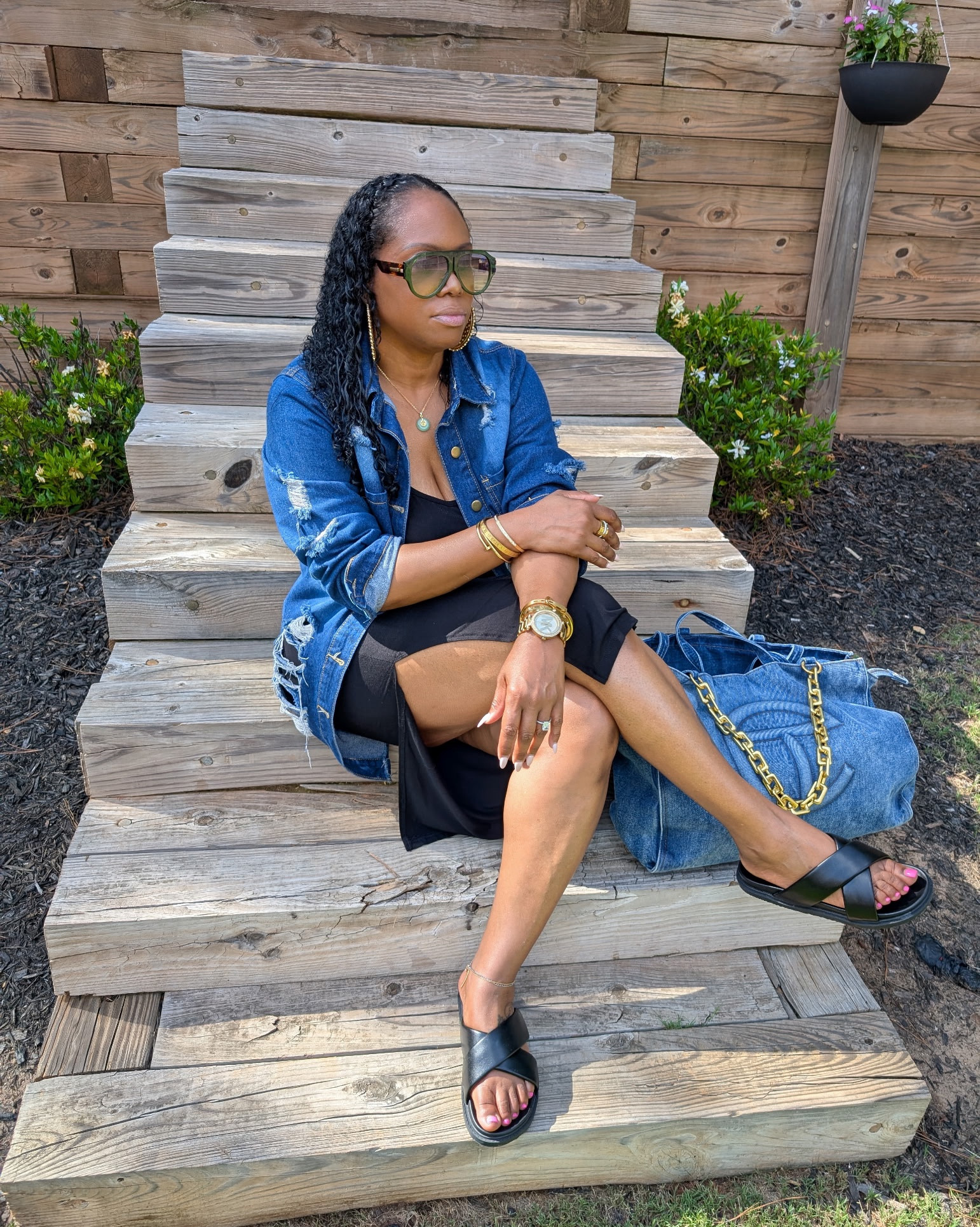 Threw on a fitted black midi dress, my favorite oversized denim shirt, and slid into these comfy flats. The bag though! 😍 Easy, cute, and done. The Telfar denim bag is sold out sadly, but I’ve provided a couple of alternatives.

Dress M | Denim Shirt L | Slides

Soft life, styled right. ✨

#LTKstyle #DenimVibes #ImTashaMack

#LTKOver40 #LTKFindsUnder50 #LTKMidsize
