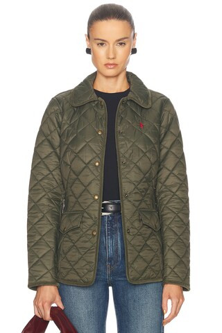 Polo Ralph Lauren Quilted Jacket in Ranger Green - Green. Size S (also in XS). | FWRD 