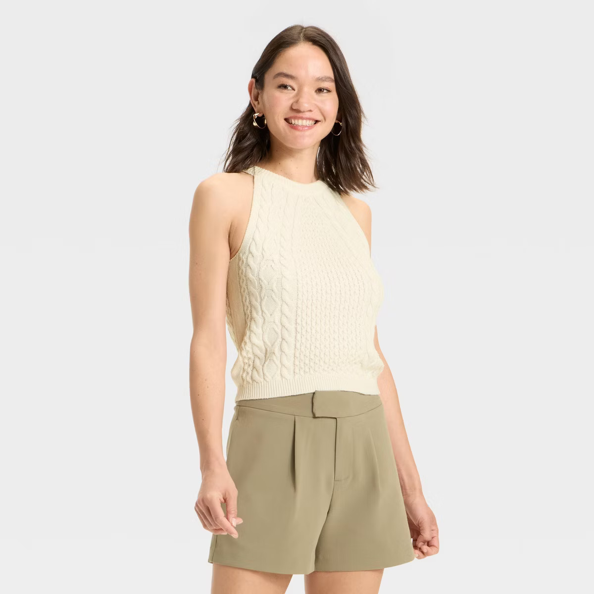 Women's Cable Crewneck Pullover Sweater Vest - A New Day™ | Target