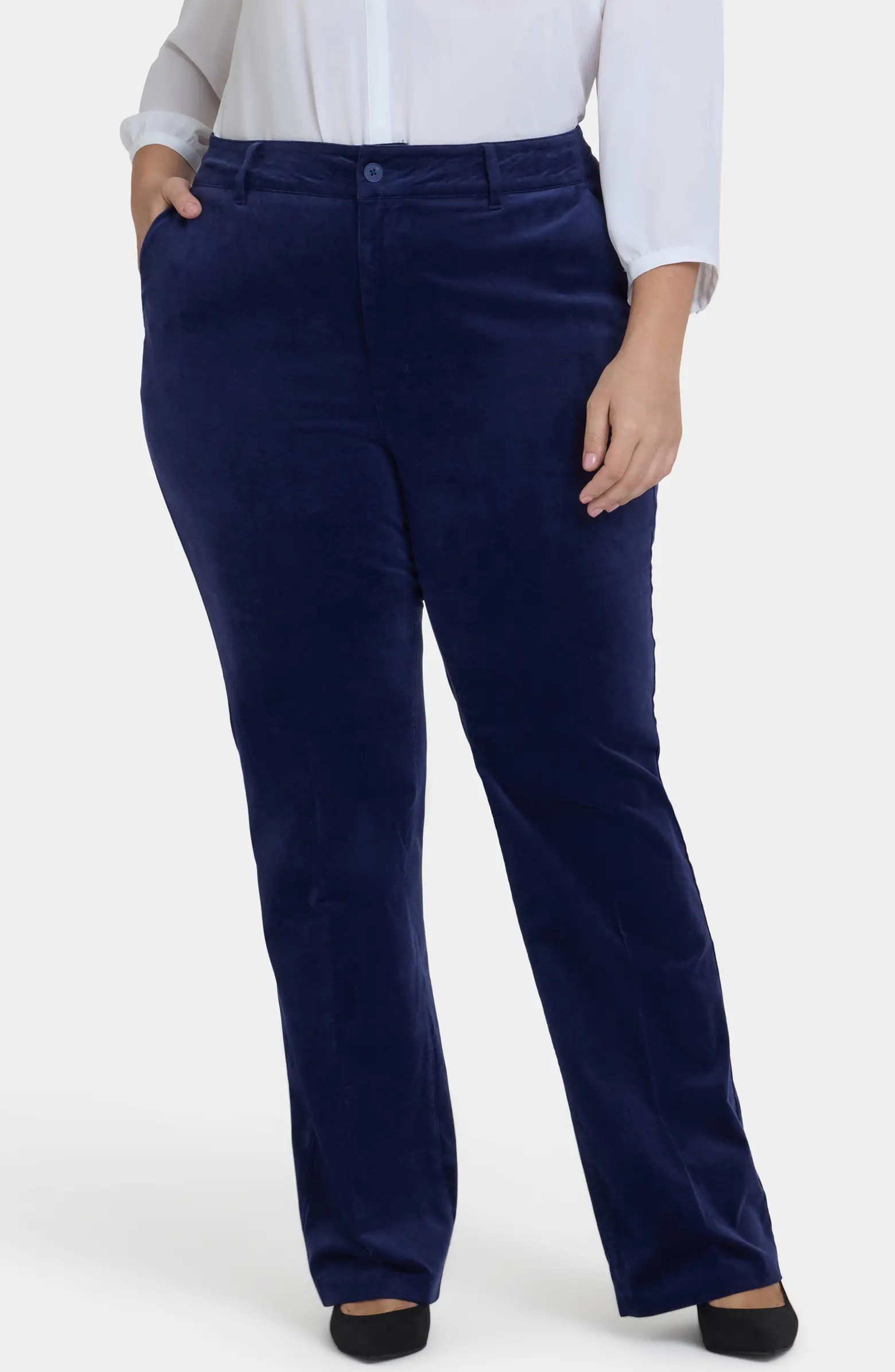 NYDJ Straight Leg Velveteen Trouser Pants | Nordstrom | Nordstrom