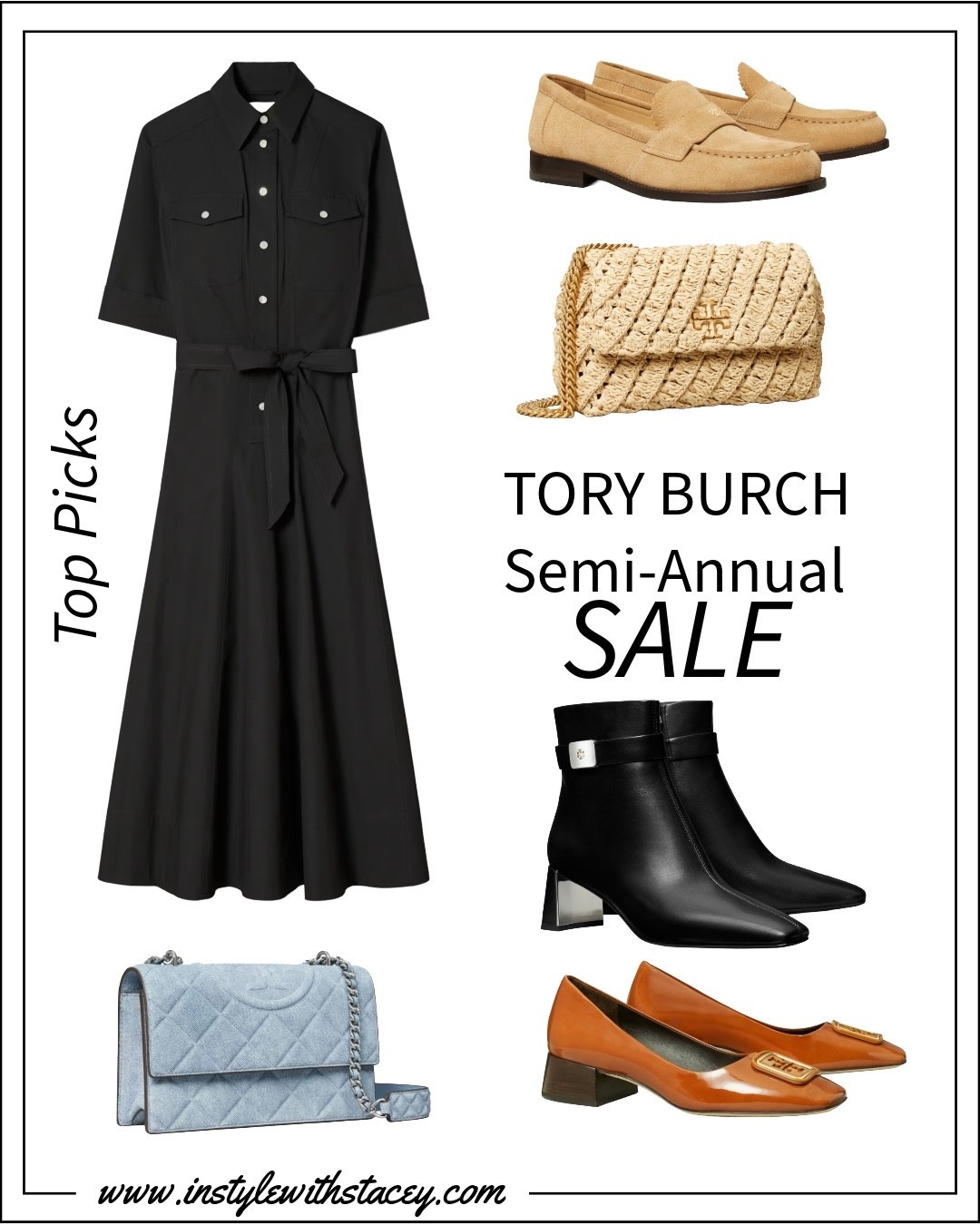 Tory Burch is having a SEMI-ANNUAL SALE! The brand made a big comeback in 2025, totally reinventing itself and I’m here for it. 
These are the pieces worth grabbing your wallet for! Five of the six can be worn into spring and that black booty is so cool (love that silver detail in the heel) and timeless! These pieces get great reviews and the savings is incredible! 
