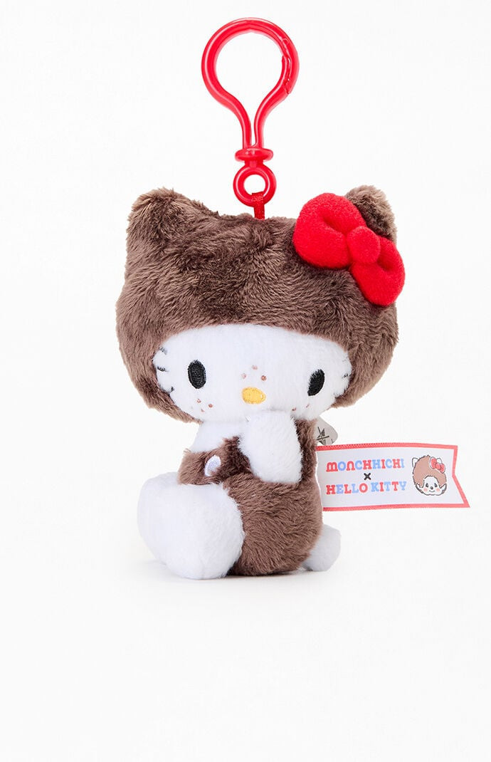 Monchhichi x Hello Kitty Big Head Plush Bag Charm in Brown | PacSun