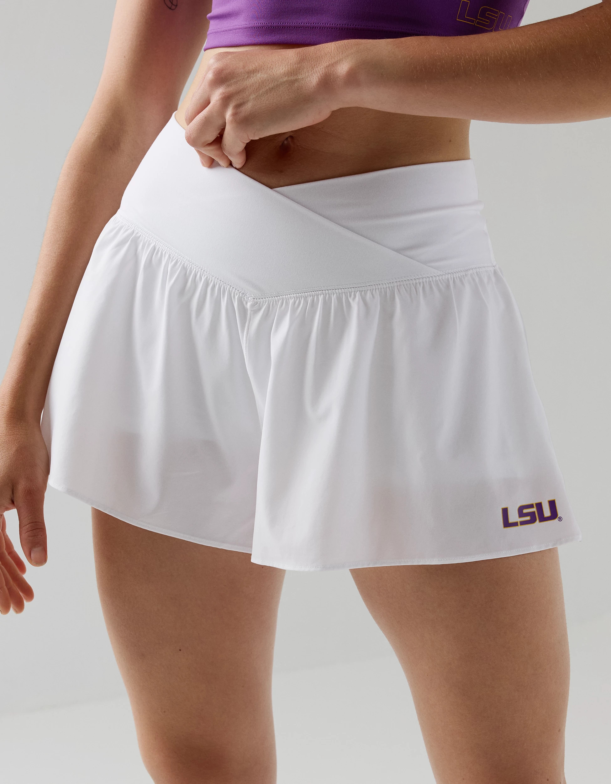 LSU Tigers OFFLINE By Aerie Crossover Flowy Short | Aerie
