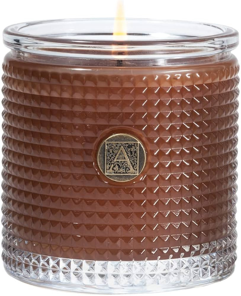 Aromatique Cinnamon Cider Textured Glass Candle 6oz - Decorative Home Fragrance Aromatherapy Long... | Amazon (US)