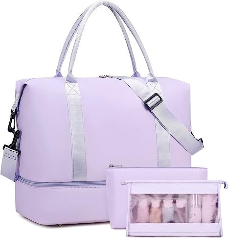 BTOOP Travel Weekender Bag Women Overnight Carry On Tote with Makeup Toiletry Bags Duffle Hospita... | Amazon (US)