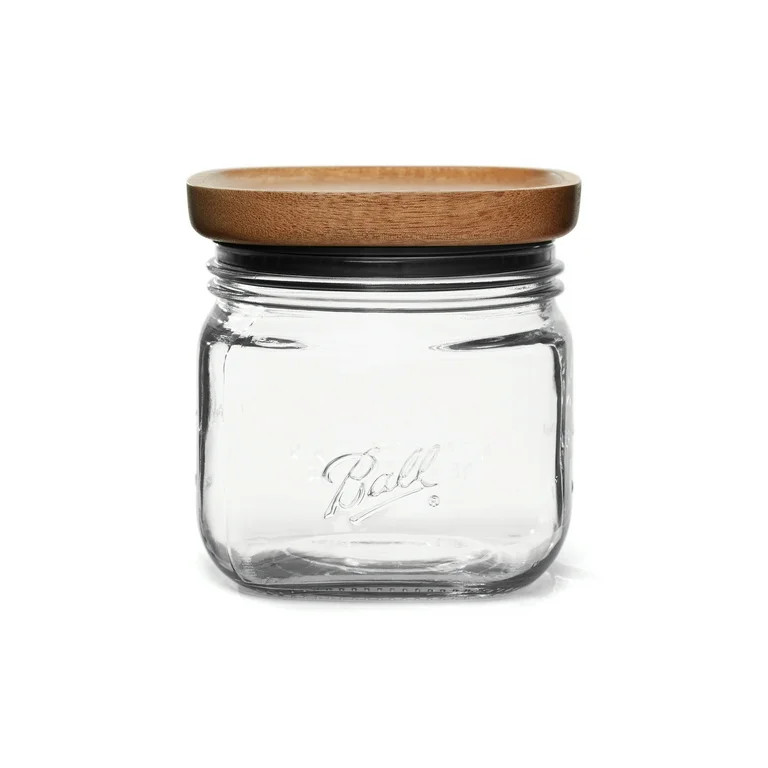 Ball® Stack & Store Quart Jar (4 Cups/32 oz.), Wooden Lid Storage Jar | Walmart (US)