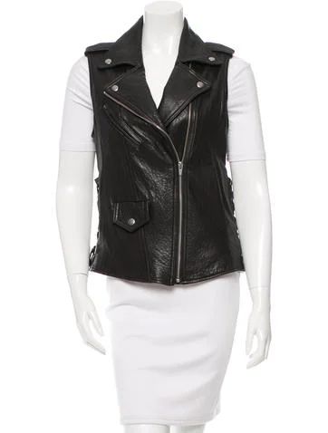 Veda Leather Moto Vest | The Real Real, Inc.