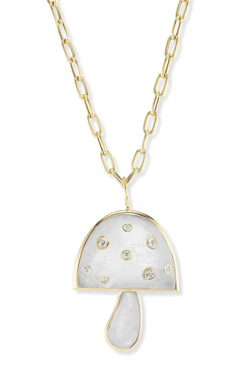 Large Moonstone Mushroom Necklace | Marissa Collections