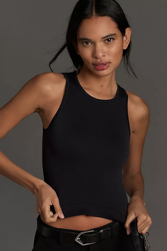 Reegan Crew-Neck Crop Racerback Seamless Tank Top | Anthropologie (US)