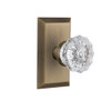 Click for more info about Clear Crystal Passage Door Knob with Studio Plate