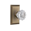 Click for more info about Clear Crystal Passage Door Knob with Studio Plate