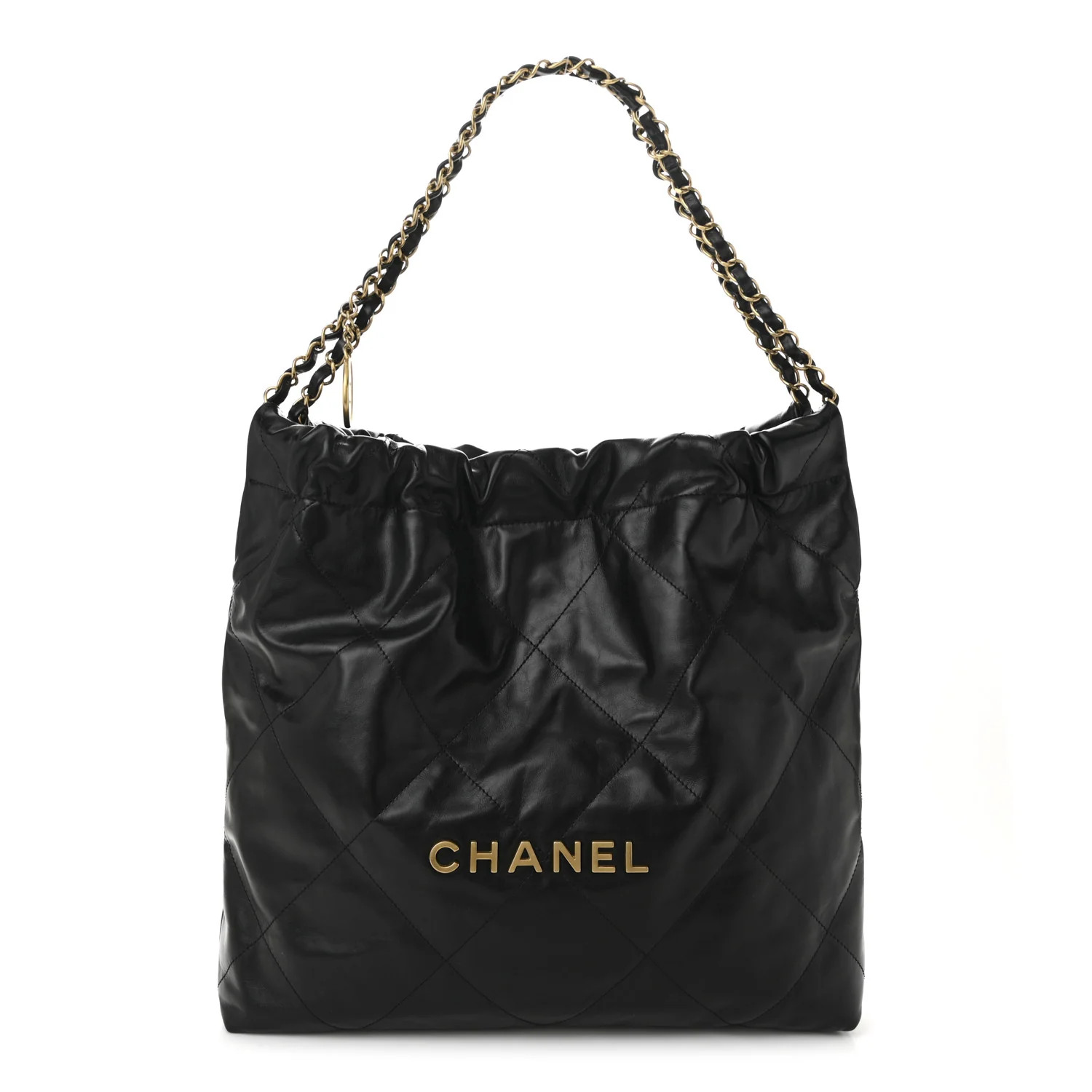 Shiny Calfskin Quilted Chanel 22 Black | FASHIONPHILE (US)