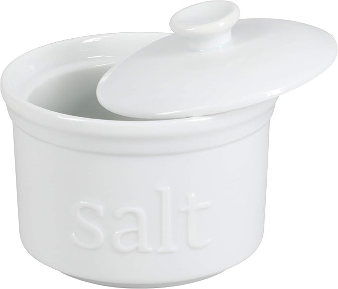 BIA Cordon Bleu 10-Ounce Salt Box with Lid, White | Amazon (US)