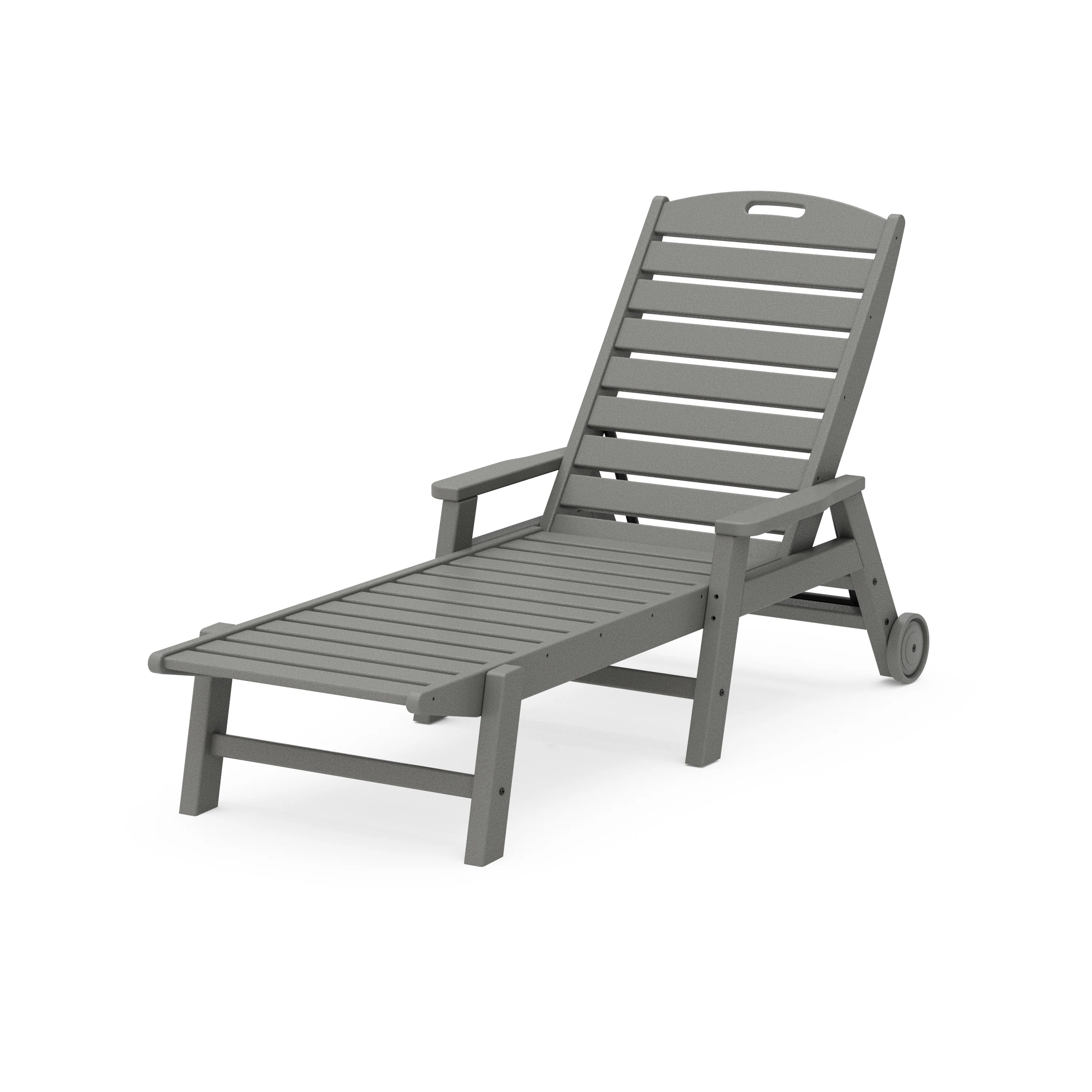 Nautical Chaise with Arms & Wheels | POLYWOOD