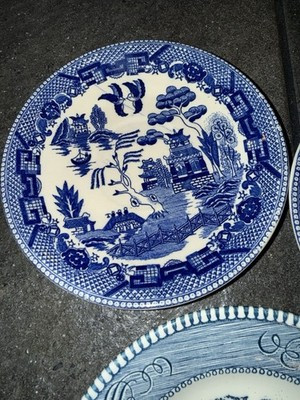 Vintage Lot Multiple Blue White Transferware Dishes Plates | eBay US