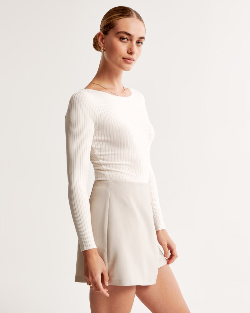 The A&F Scarlett Wrap Mini Skort | Abercrombie & Fitch (US)