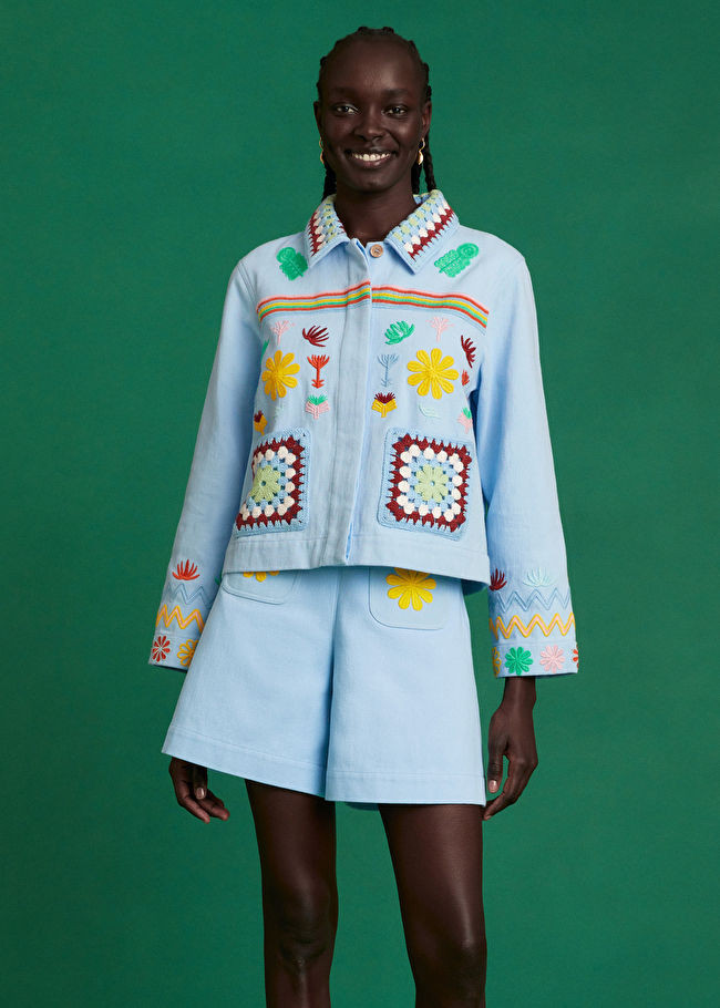 Boxy Embroidered Cotton Jacket | & Other Stories US