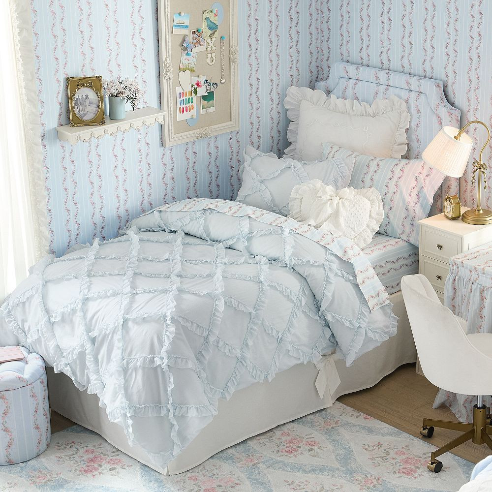 LoveShackFancy Bow Heart Swiss Dot Pillow | Pottery Barn Teen