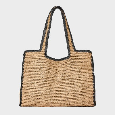 Straw XL Tote Bag - A New Day™ Natural | Target