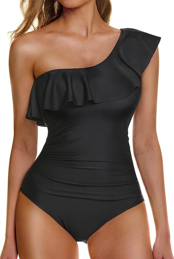 TSLA Women's One Piece Swimsuit, Tummy Control Swimwear, Monokini Bathing Suits | Amazon (US)