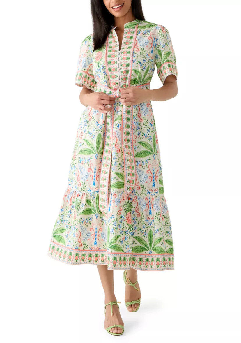 Women's Elbow Sleeve Printed Shirt Dress | Belk